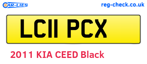 LC11PCX are the vehicle registration plates.