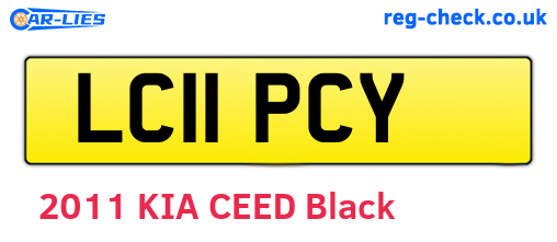 LC11PCY are the vehicle registration plates.