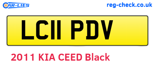 LC11PDV are the vehicle registration plates.