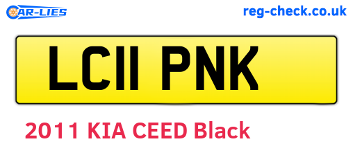 LC11PNK are the vehicle registration plates.