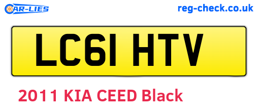 LC61HTV are the vehicle registration plates.