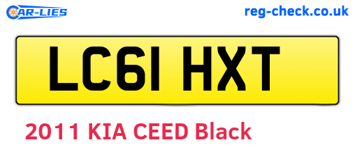 LC61HXT are the vehicle registration plates.