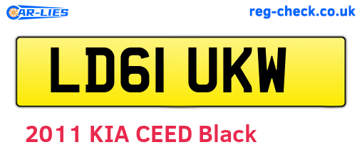 LD61UKW are the vehicle registration plates.