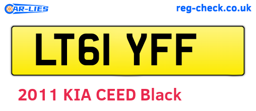 LT61YFF are the vehicle registration plates.