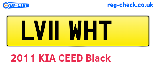 LV11WHT are the vehicle registration plates.
