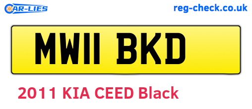 MW11BKD are the vehicle registration plates.