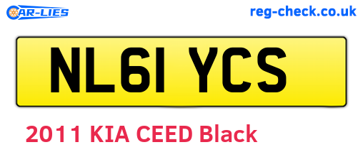 NL61YCS are the vehicle registration plates.