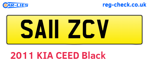 SA11ZCV are the vehicle registration plates.