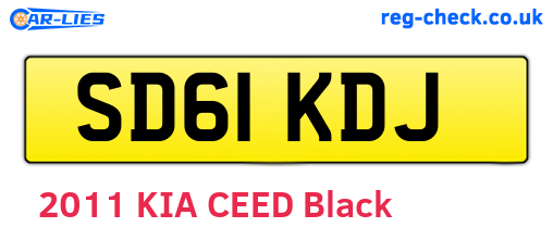 SD61KDJ are the vehicle registration plates.