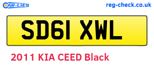 SD61XWL are the vehicle registration plates.