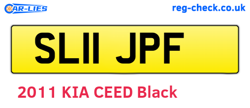 SL11JPF are the vehicle registration plates.