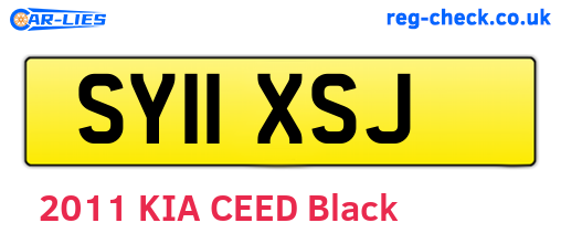 SY11XSJ are the vehicle registration plates.