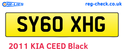 SY60XHG are the vehicle registration plates.