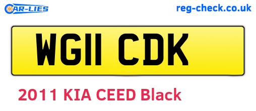 WG11CDK are the vehicle registration plates.