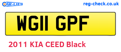WG11GPF are the vehicle registration plates.