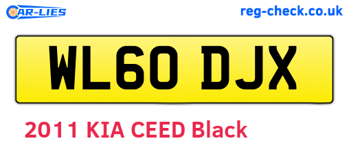 WL60DJX are the vehicle registration plates.