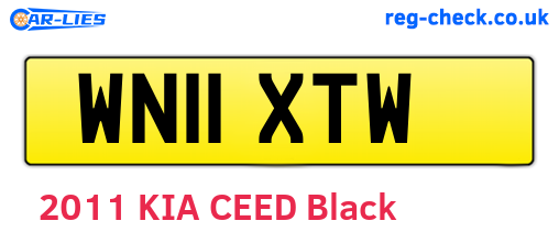 WN11XTW are the vehicle registration plates.