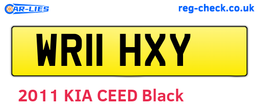 WR11HXY are the vehicle registration plates.