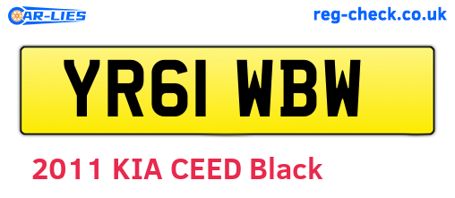 YR61WBW are the vehicle registration plates.