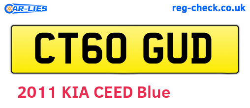 CT60GUD are the vehicle registration plates.