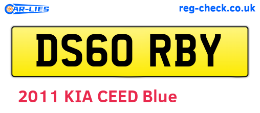 DS60RBY are the vehicle registration plates.