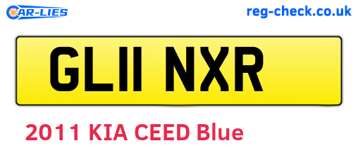 GL11NXR are the vehicle registration plates.