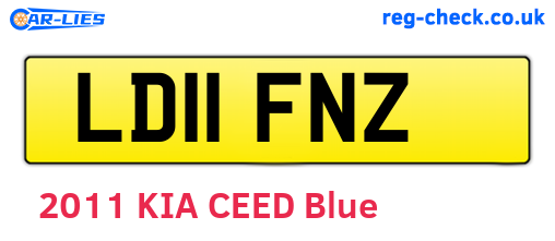 LD11FNZ are the vehicle registration plates.
