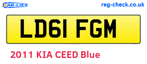 LD61FGM are the vehicle registration plates.