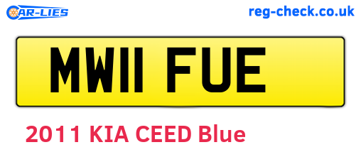 MW11FUE are the vehicle registration plates.