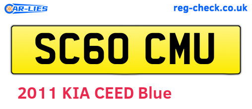 SC60CMU are the vehicle registration plates.