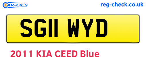 SG11WYD are the vehicle registration plates.