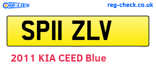 SP11ZLV are the vehicle registration plates.
