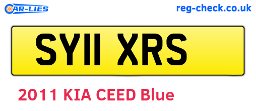 SY11XRS are the vehicle registration plates.