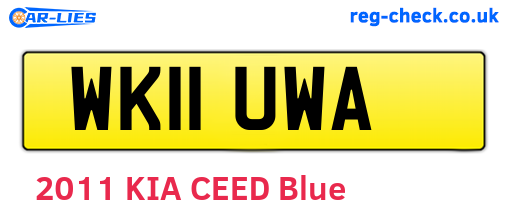WK11UWA are the vehicle registration plates.