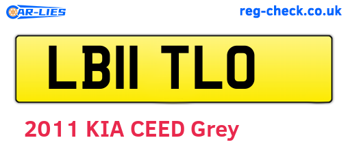 LB11TLO are the vehicle registration plates.