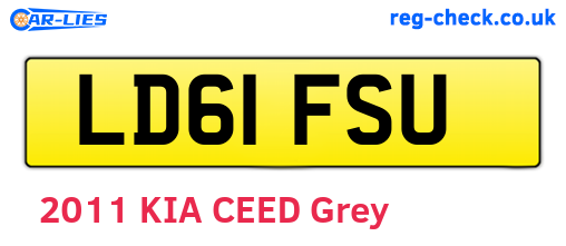 LD61FSU are the vehicle registration plates.
