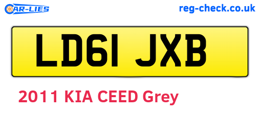 LD61JXB are the vehicle registration plates.