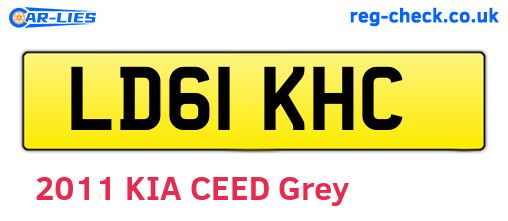 LD61KHC are the vehicle registration plates.