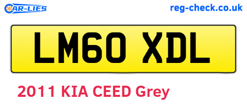LM60XDL are the vehicle registration plates.