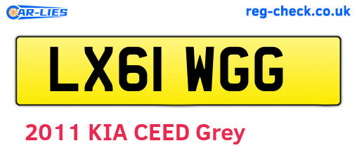 LX61WGG are the vehicle registration plates.