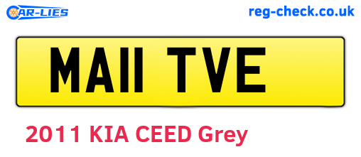 MA11TVE are the vehicle registration plates.
