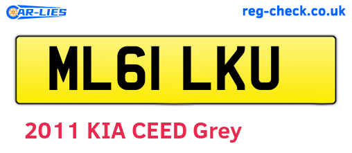 ML61LKU are the vehicle registration plates.