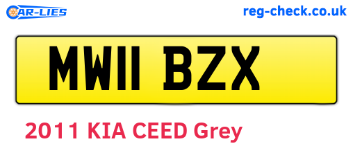 MW11BZX are the vehicle registration plates.