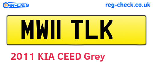MW11TLK are the vehicle registration plates.