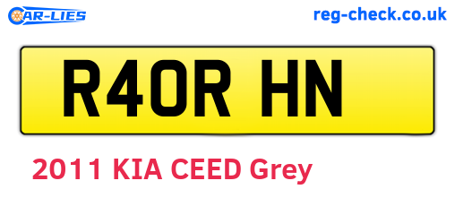 R40RHN are the vehicle registration plates.