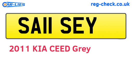 SA11SEY are the vehicle registration plates.