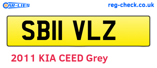 SB11VLZ are the vehicle registration plates.