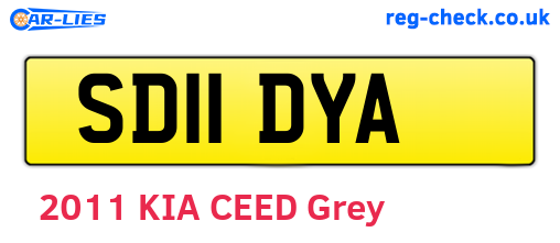 SD11DYA are the vehicle registration plates.