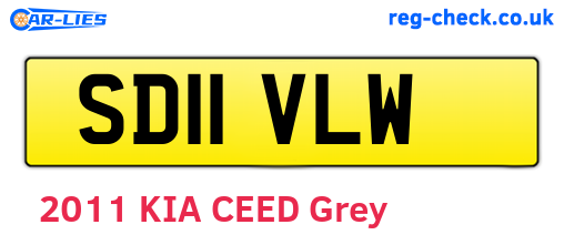 SD11VLW are the vehicle registration plates.