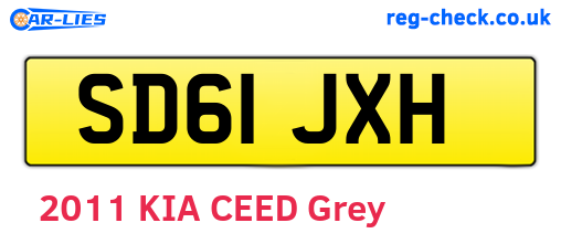 SD61JXH are the vehicle registration plates.